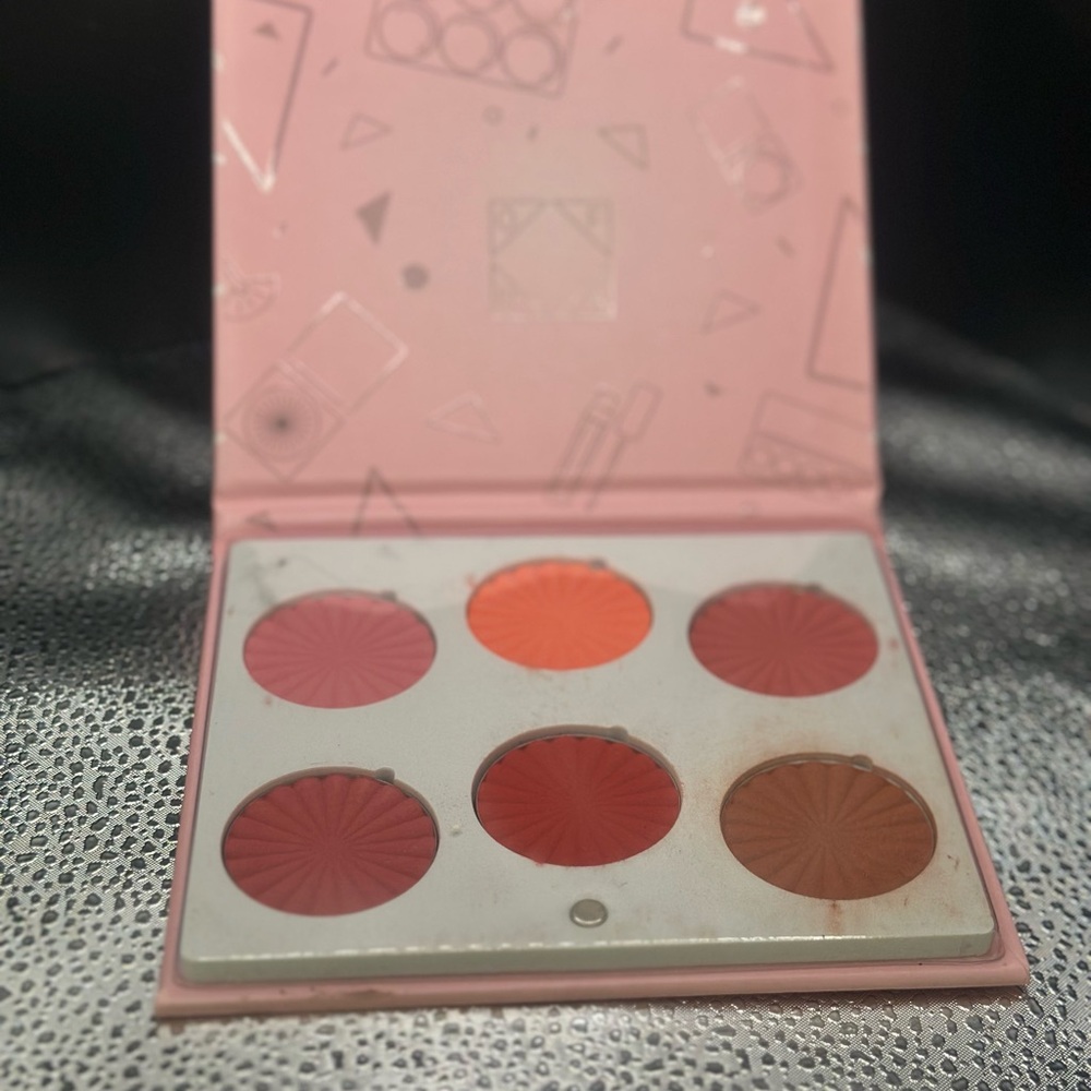Warm Pink and Orange Blush Palette